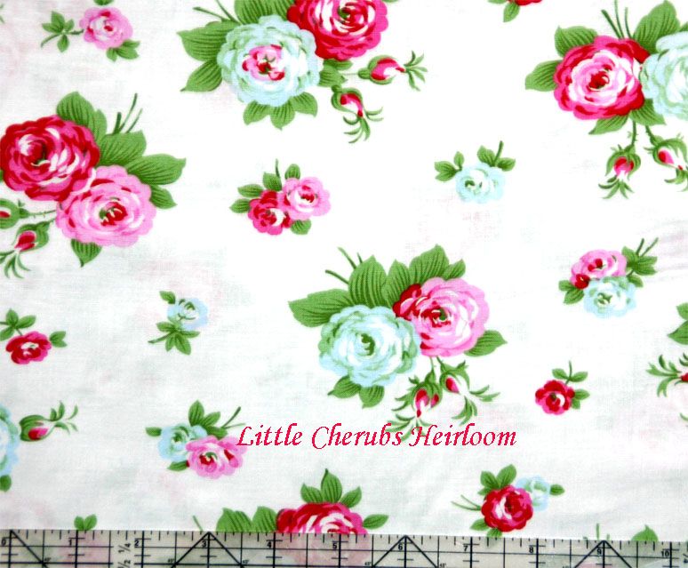 Tanya Whelan DELILAH Rose Bijou White Fabric by yard  