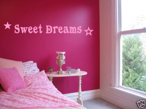 Sweet Dreams Girls Bedroom Nursery Wall Art Decal Vinyl  