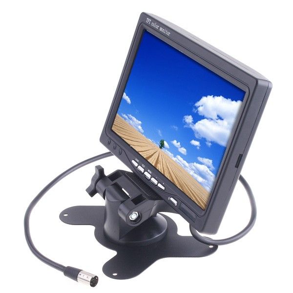 Color TFT LCD Car Rearview Monitor with 2 video input, works 