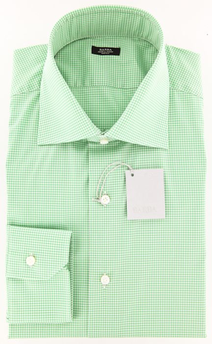 New $325 Barba Napoli Green Shirt 15.75/40  