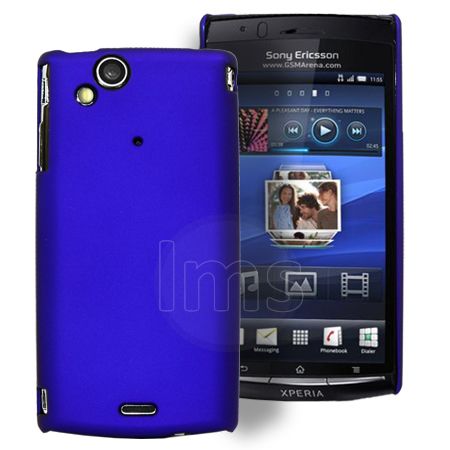 Blue Hybrid Hard Case Cover For Sony Ericsson Xperia Arc S + Screen 