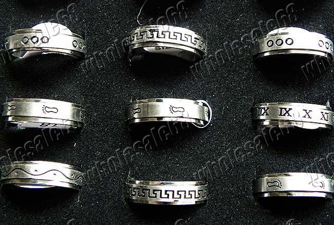   lots bulk 30pcs stainless steel mood change high quality ring  