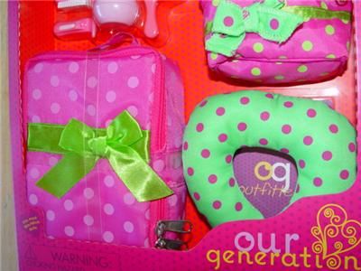 OUR GENERATION 18 INCH DOLL LUGGAGE SUITCASES ACCESSORY SET NIP TRAVEL 