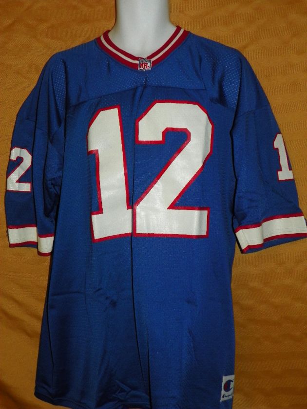 Buffalo Bills NFL #12 XL 52 Vintage 1990s Blue KELLY Throwback 