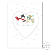 Snow Kisses Deluxe Embossed Christmas Cards New Lang  
