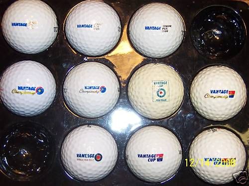 10) VANTAGE CUP SENIOR PGA LOGO GOLF BALL BALLS #38  