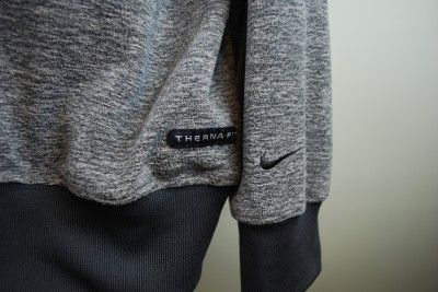 Mens Nike Golf Therma Fit Gray Crewneck Pullover Fleece Sweater 