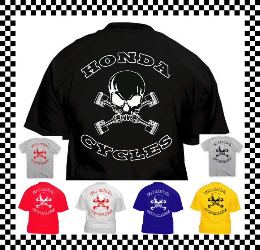 Honda Motorcycles Piston Skull T Shirt ALL SIZES cbr rr  