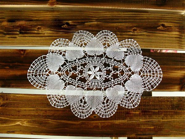 Unique Handmade bobbin lace Oval Doily/Placemat  