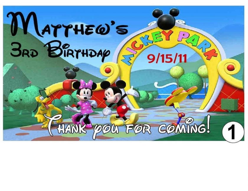 12 MICKEY MOUSE CLUBHOUSE BIRTHDAY PARTY FAVORS MAGNETS  