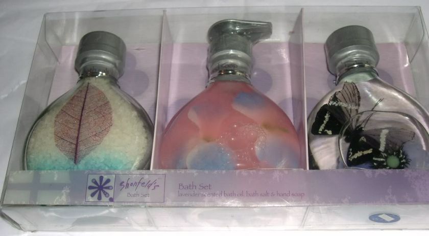 NEW Shonfelds lavender 3 piece bath set, NIB  