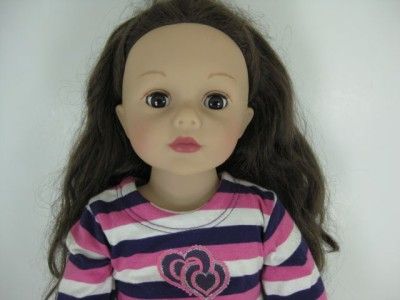   Madame Alexander 18 Doll W/ Long Brown Curly Hair & Brown Eyes  
