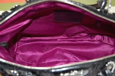 416 New COACH Madison Black Gathered Sig Maggie Satchel Handbag 18885 