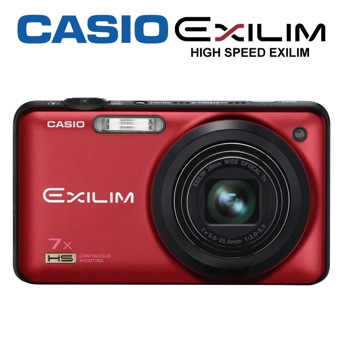 CASIO EXILIM EX FC200S DIGITAL CAMERA HIGH SPEED VIDEO RECORDING RED 