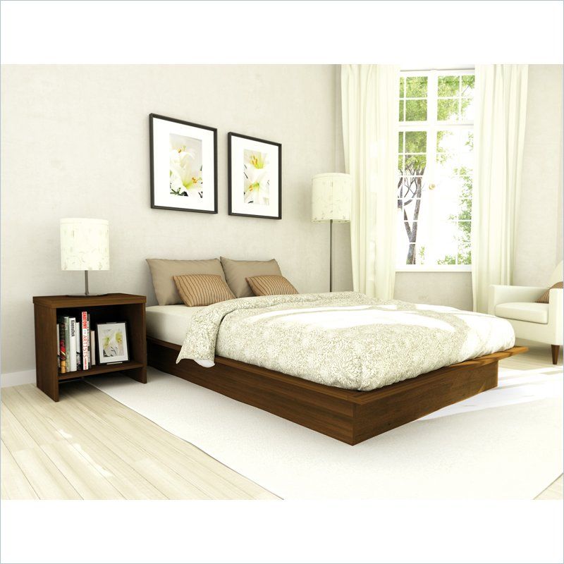Sonax Cont Full Platform Bed Maple 2 PC Bedroom Set  